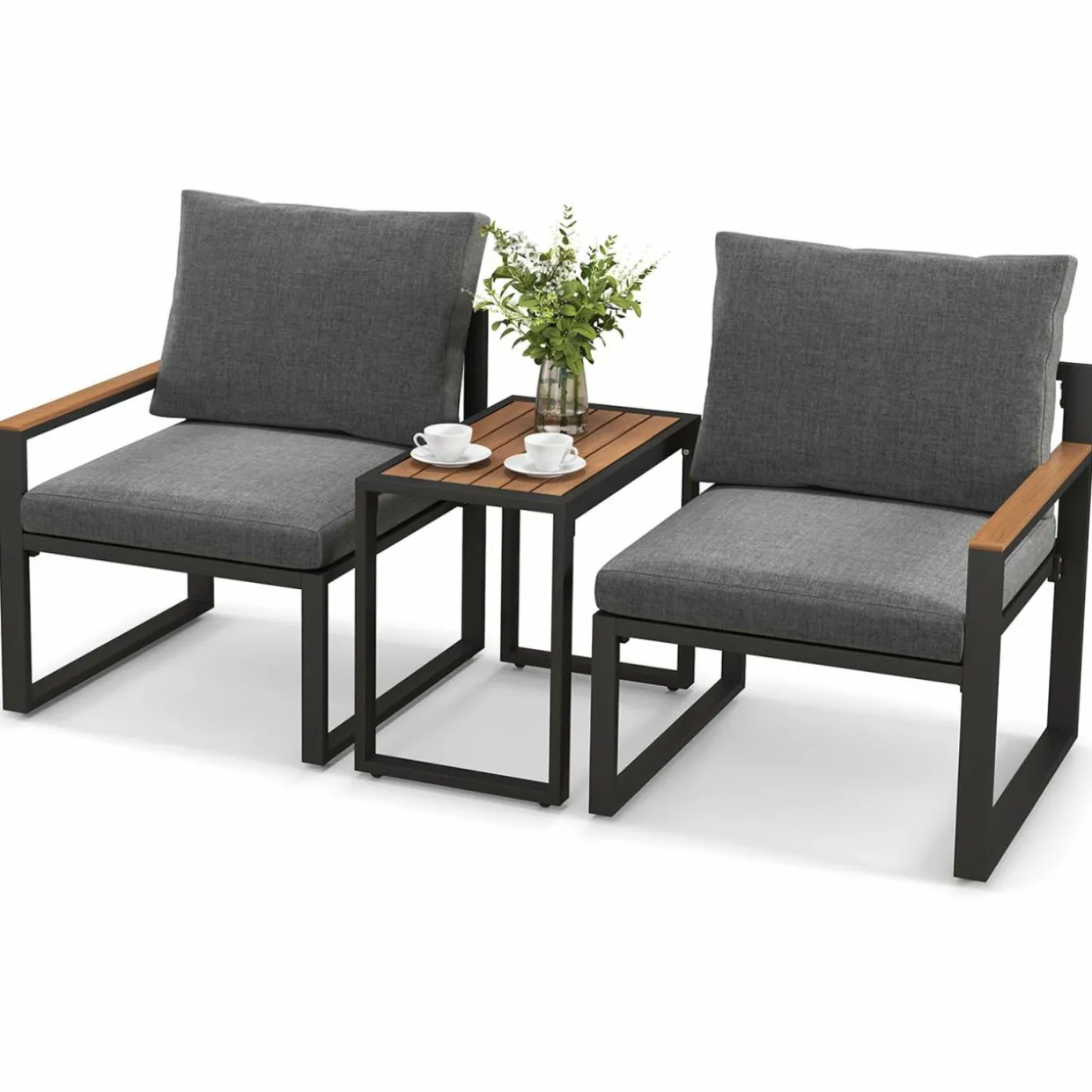 Tangkula 3 Pieces Patio Furniture Set