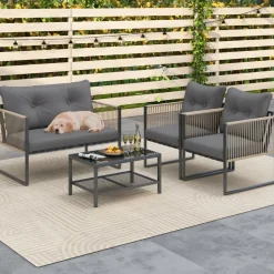 Tangkula 4/8 Pieces Patio Furniture Set