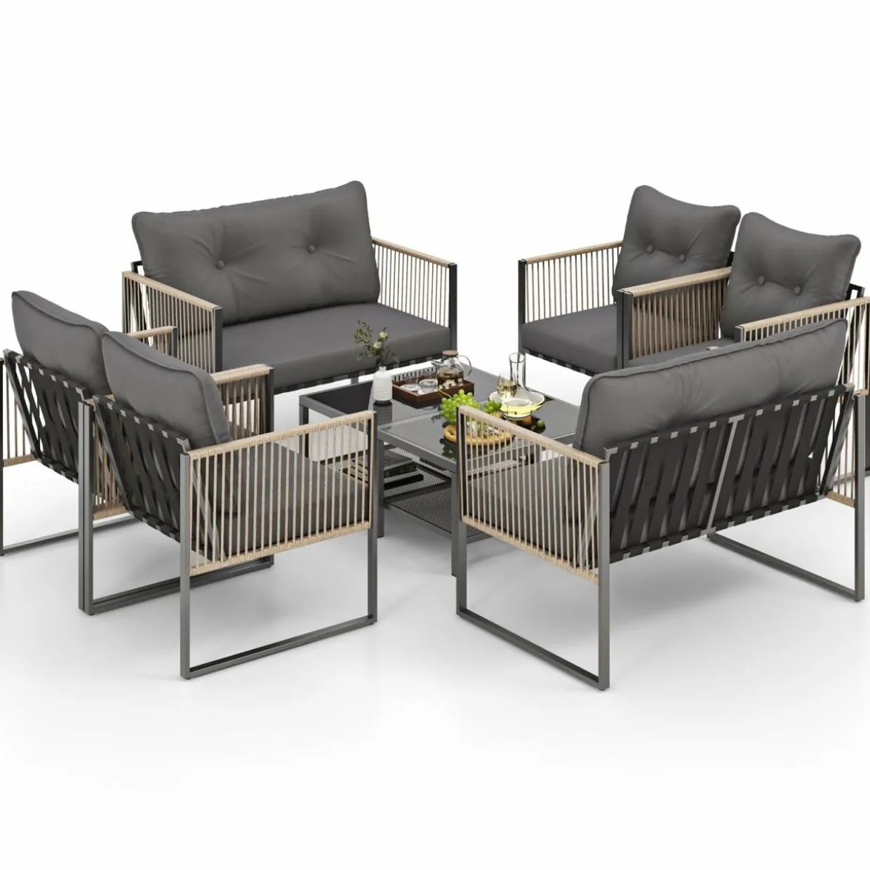 Tangkula 4/8 Pieces Patio Furniture Set
