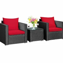 Tangkula 3 Pieces Patio Furniture Set