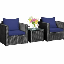 Tangkula 3 Pieces Patio Furniture Set