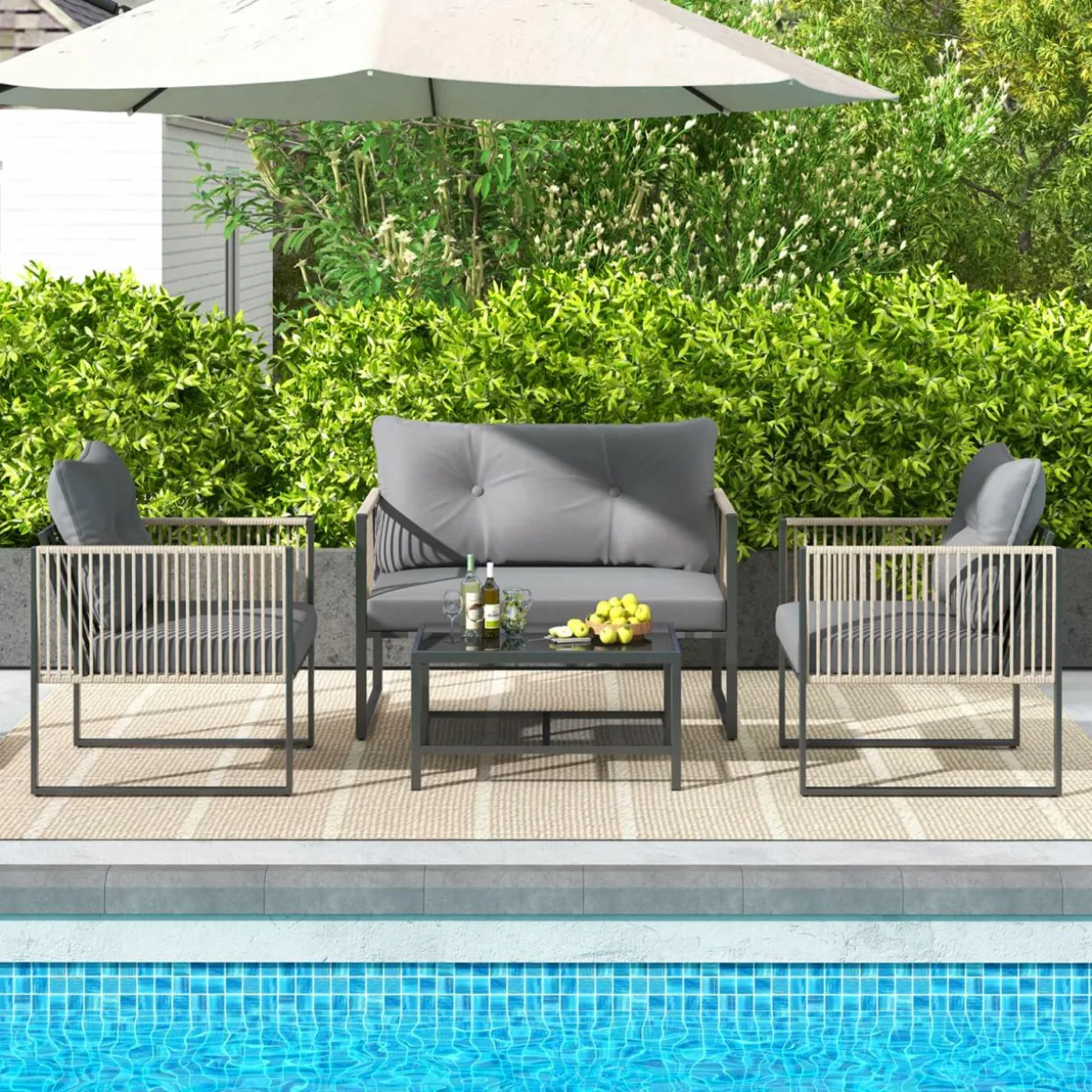 Tangkula 4/8 Pieces Patio Furniture Set