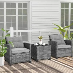 Tangkula 3 Pieces Patio Furniture Set