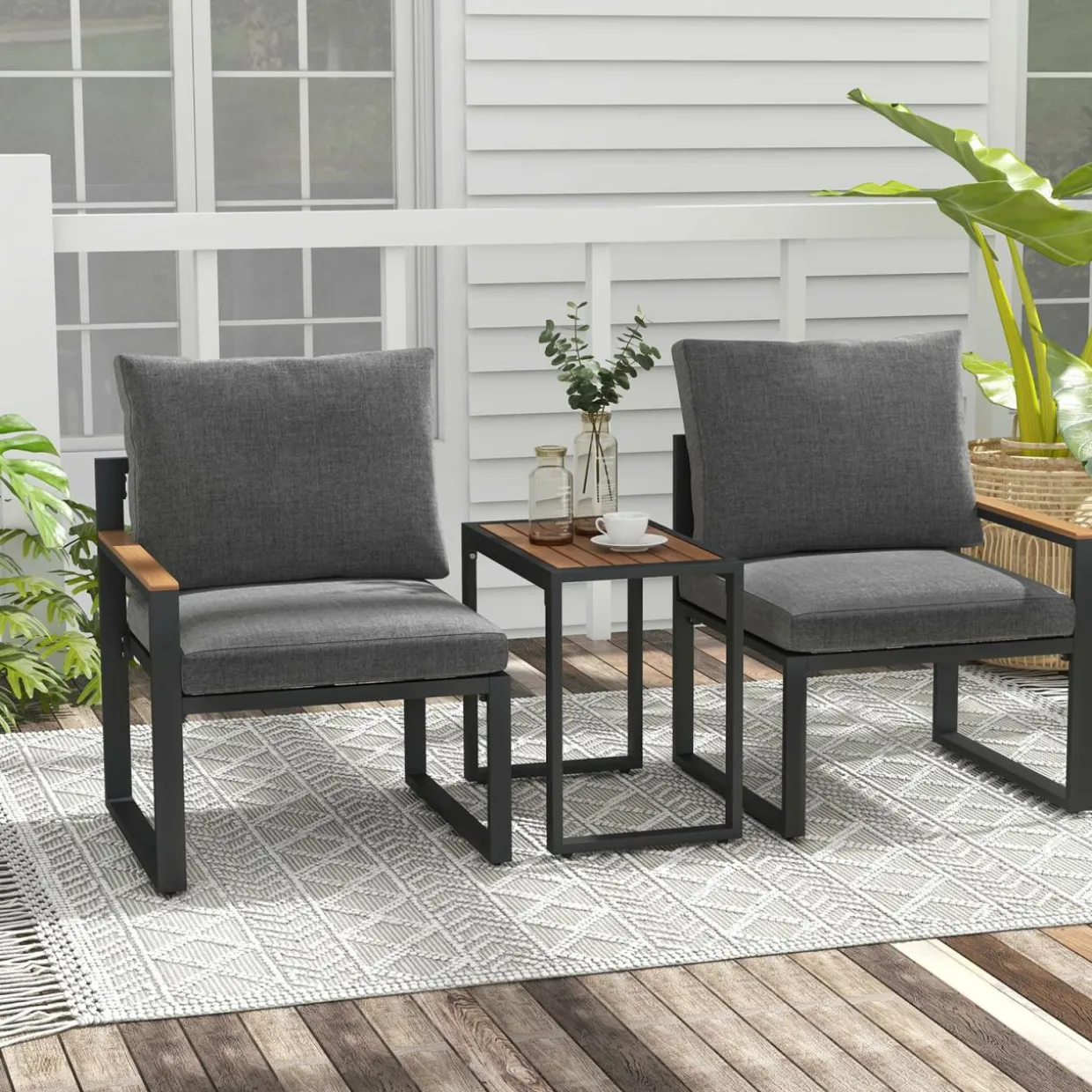 Tangkula 3 Pieces Patio Furniture Set