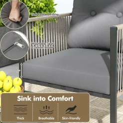 Tangkula 4/8 Pieces Patio Furniture Set