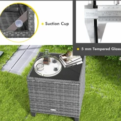 Tangkula 3 Pieces Patio Furniture Set