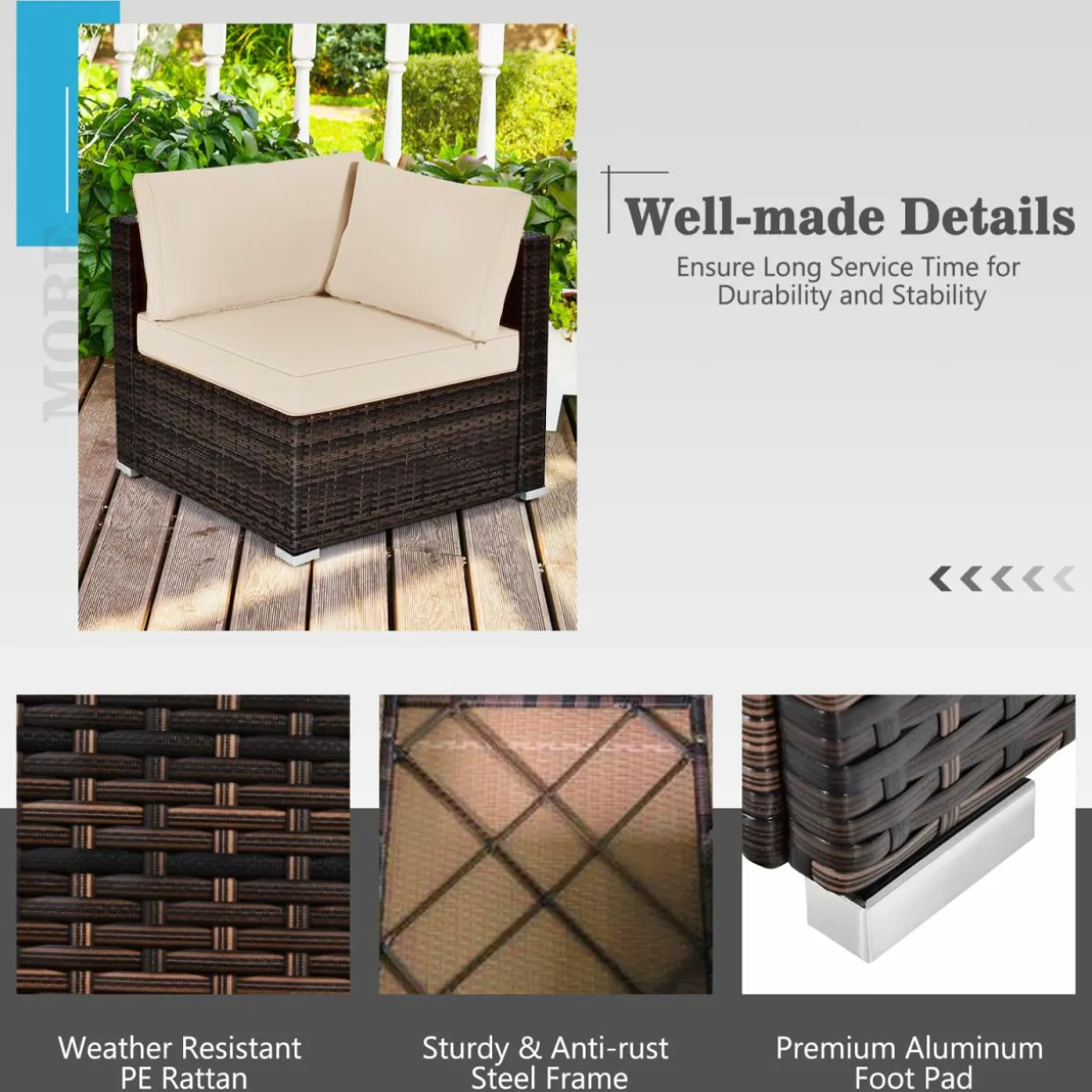 Tangkula 7 Pieces Patio Furniture Set with 35” 50000 BTU Propane Gas Fire Pit Table & Waterproof Cover for Firpit