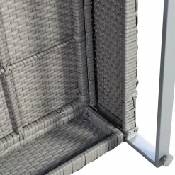 Tangkula 2 Pieces Patio Furniture Sofa Set, Patiojoy Wicker Conversation Set with Cushions and Sofa Clips