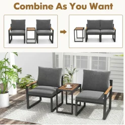 Tangkula 3 Pieces Patio Furniture Set