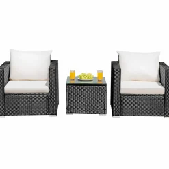 Tangkula 3 Pieces Patio Furniture Set