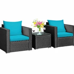 Tangkula 3 Pieces Patio Furniture Set