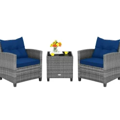 Tangkula 3 Pieces Patio Furniture Set