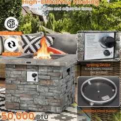 Tangkula 6 Pieces Patio Rattan Sofa Set, Patiojoy Outdoor Wicker Set w/ 34.5
