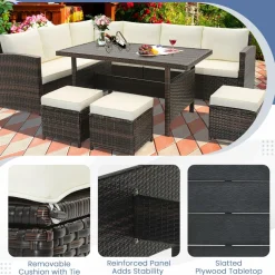 Tangkula 7 Pieces Wicker Patio Furniture Set