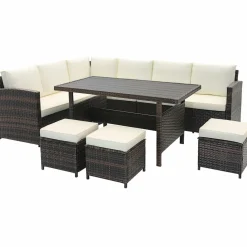 Tangkula 7 Pieces Wicker Patio Furniture Set