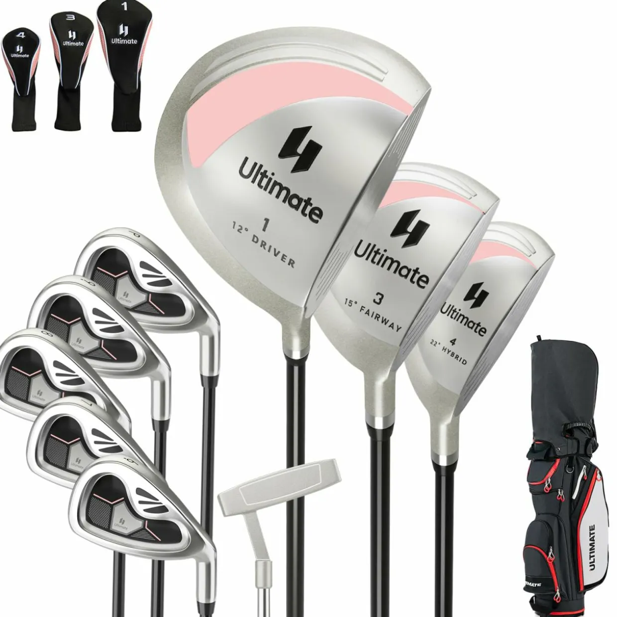 Tangkula 10 Pieces Women's Complete Golf Clubs Package Set Right Hand