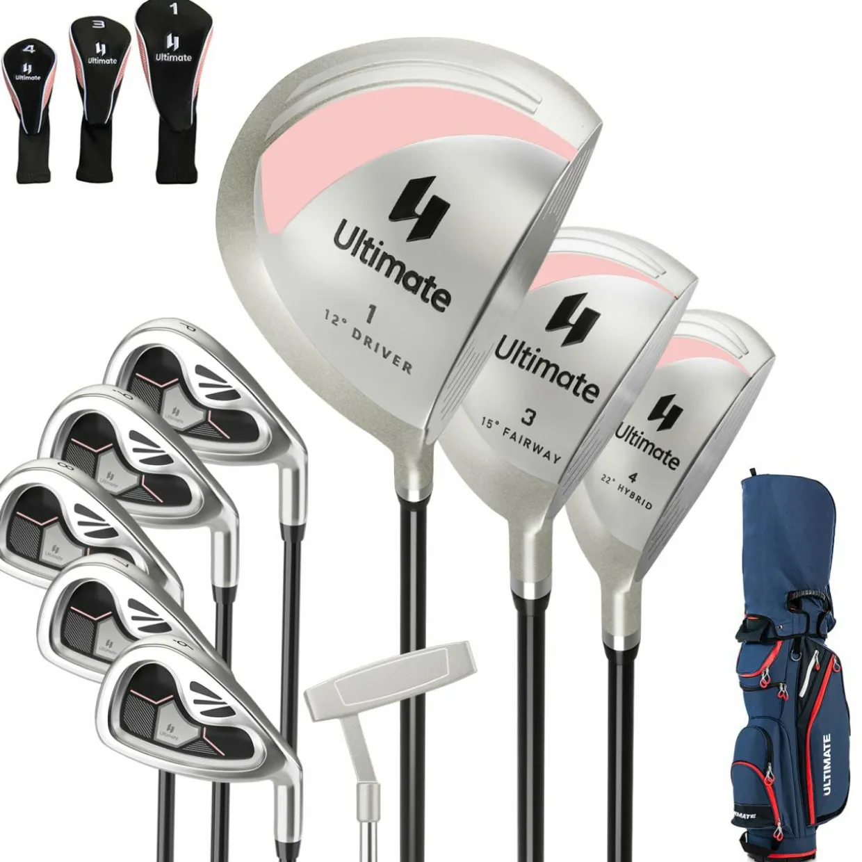 Tangkula 10 Pieces Women's Complete Golf Clubs Package Set Right Hand