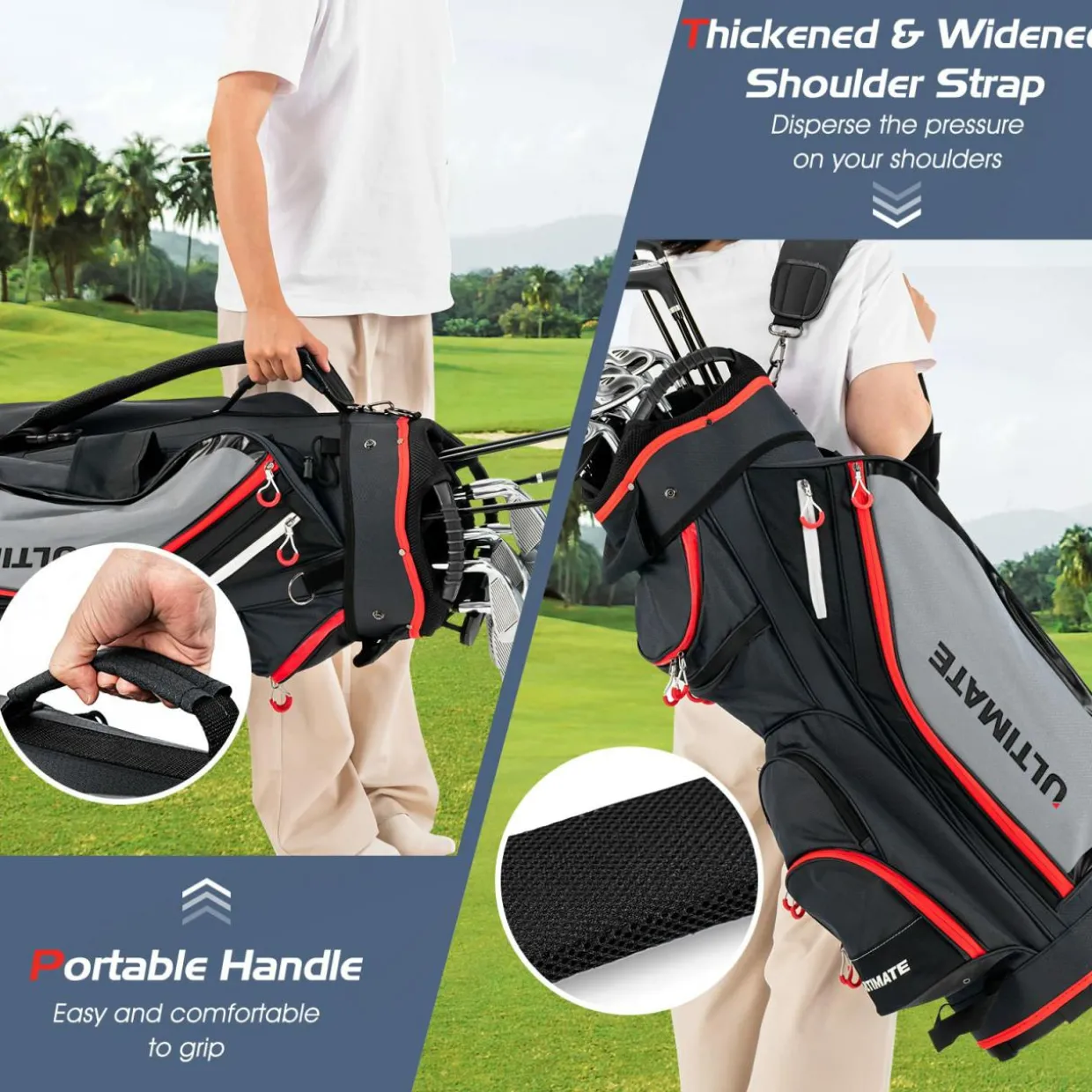 Tangkula 10 Pieces Women's Complete Golf Clubs Package Set Right Hand