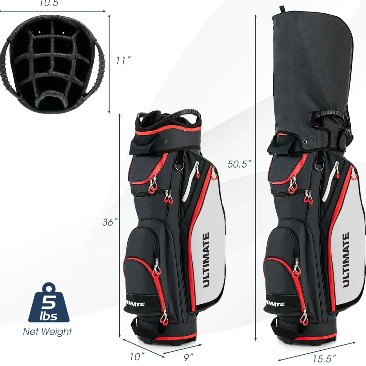 Tangkula 10 Pieces Women's Complete Golf Clubs Package Set Right Hand