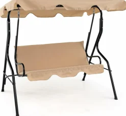 TANGKULA 3 Seater Canopy Swing, Outdoor Patio Swing
