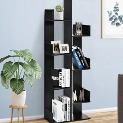 Tangkula 8 Shelf Bookshelf, Wood Bookcase with 8 Book Shelves