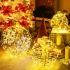 Tangkula 3 Sizes Christmas LED Lighted Sphere Balls, Holiday Globe Lights for Indoor/Outdoor Party Decorations ( 25"+21"+16" )
