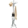 Tangkula 75.5" Standing Coat Rack, Wood Coat Tree with 12 Hooks