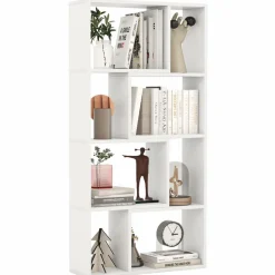 Tangkula 5 Tier Geometric Bookshelf, 48