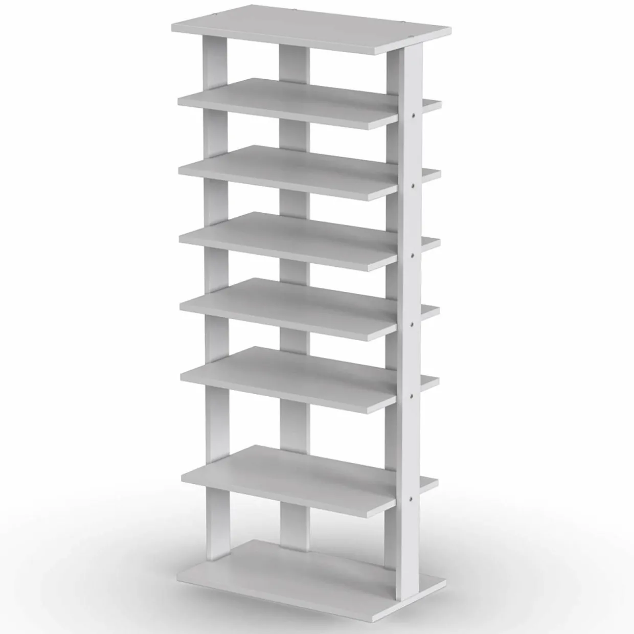 Tangkula 7 Tiers Vertical Shoe Rack, Entryway Slim Wooden Shoes Racks