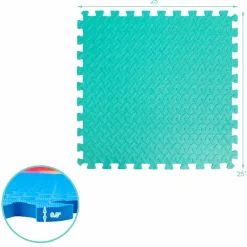 Tangkula 12 Tiles Exercise Flooring Mats with Border, Non-Slip EVA Foam Protective Mats