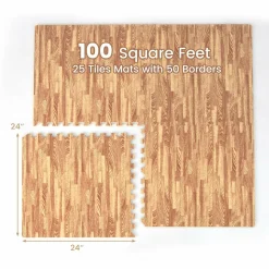 Tangkula 25 Tiles Foam Flooring Mats with Border