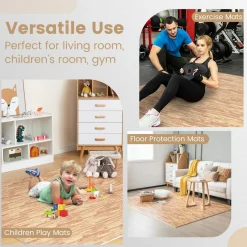 Tangkula 25 Tiles Foam Flooring Mats with Border