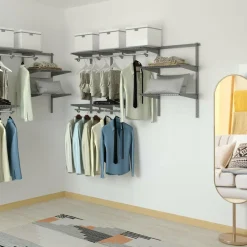 Tangkula 3 to 6 FT Custom Closet Organizer System Kit