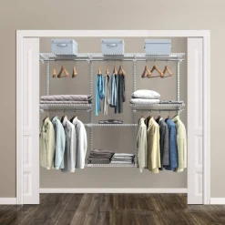 Tangkula 4 to 6 FT Custom Closet System, Wall Mounted Closet Maid with Hanging Rod