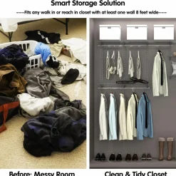 Tangkula 3 to 6 FT Custom Closet Organizer System Kit
