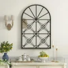 Tangkula 23" x 34" Arched Window Mirror, Modern Decorative Arch Mirror