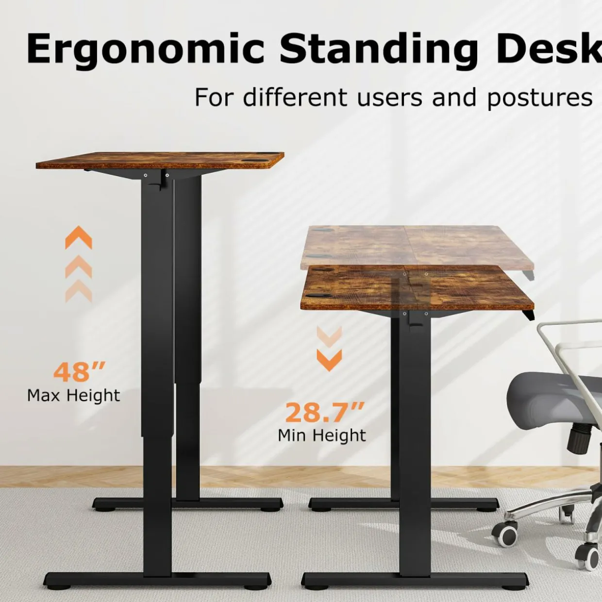 Tangkula 48" x 24" Electric Standing Desk