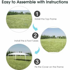 Tangkula 10 x 20 Feet Canopy Tent, Waterproof Wedding Canopy with Wind Rope, Outdoor Shelter Pavilion for Parties