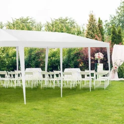 Tangkula 10 x 30 Feet Outdoor Canopy Tent, Wedding Party Tent with 16 Stakes & 8 Wind Ropes