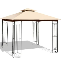 Tangkula 10 x 10 FT Patio Gazebo, Double Roof Outdoor Gazebo