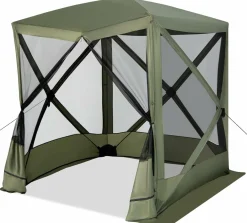 Tangkula 6.7 x 6.7 Ft Pop Up Gazebo with Netting, Portable Screen Tent with 4 Sided Mesh Walls