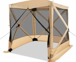 Tangkula 6.7 x 6.7 Ft Pop Up Gazebo with Netting, Portable Screen Tent with 4 Sided Mesh Walls