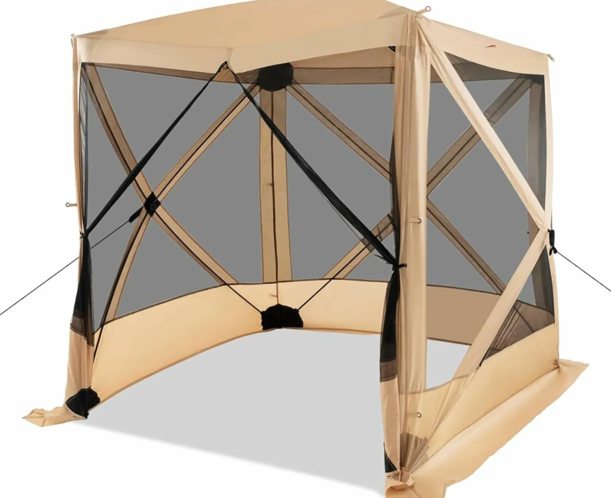 Tangkula 6.7 x 6.7 Ft Pop Up Gazebo with Netting, Portable Screen Tent with 4 Sided Mesh Walls