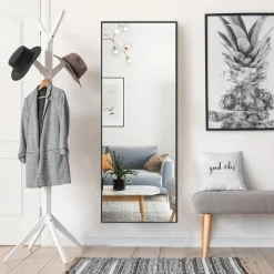 Tangkula 59" x 22" Full Length Mirror, Full Body Mirror with Rectangular Aluminum Frame and Explosion-Proof Glass