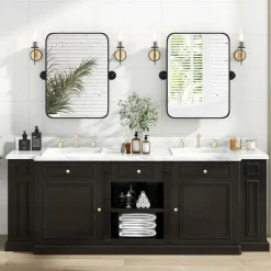 Tangkula 30 x 22 Inch Pivot Wall-Mounted Mirror, Tilting Bathroom Mirror w/Shatter-Proof Film