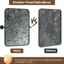 Tangkula 30 x 22 Inch Pivot Wall-Mounted Mirror, Tilting Bathroom Mirror w/Shatter-Proof Film