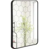 Tangkula 30 x 22 Inch Wall Mirror for Bathroom, Aluminum Alloy Matte Framed Round Corner Hangs Mirror