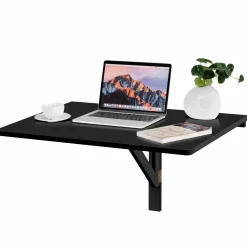 Tangkula 31.5" x 23.5" Wall Mounted Table, Folding Wall Mounted Desk Drop-Leaf Table