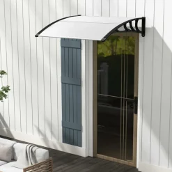 Tangkula 40" x 48" Window Awning, Modern Polycarbonate Overhead Door Awning