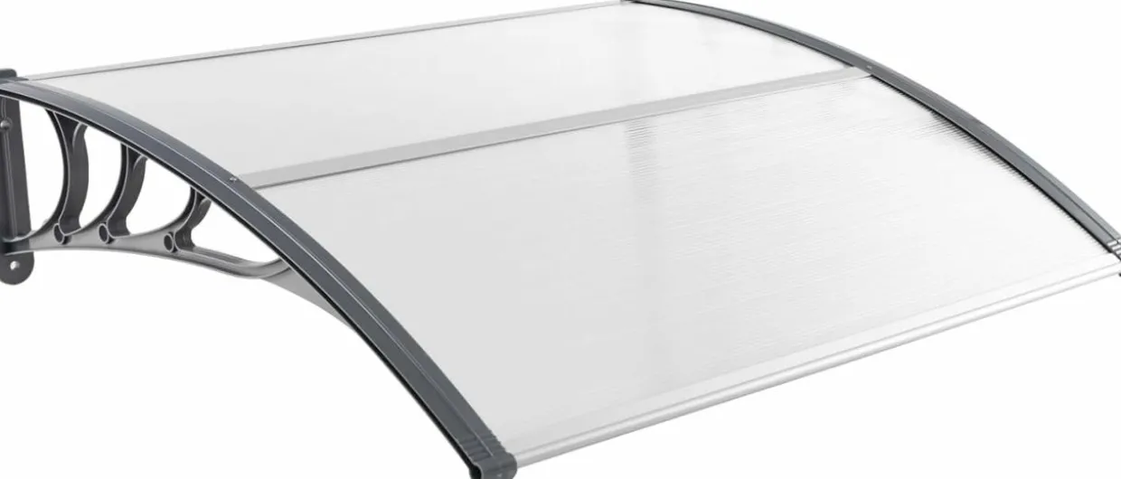 Tangkula 40" x 48" Window Awning, Modern Polycarbonate Overhead Door Awning